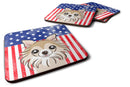 American Flag and Chihuahua Foam Coaster