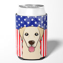 American Flag and Golden Retriever Can or Bottle Hugger BB2182CC