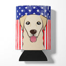 American Flag and Golden Retriever Can or Bottle Hugger BB2182CC