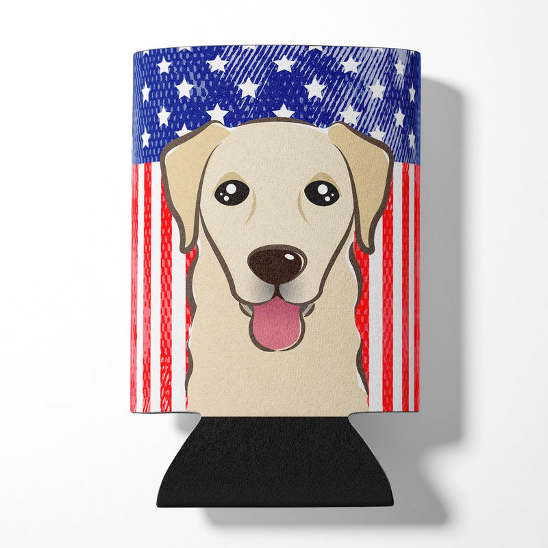 American Flag and Golden Retriever Can or Bottle Hugger BB2182CC