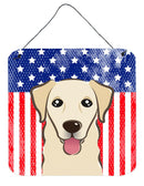 American Flag and Golden Retriever Wall or Door Hanging Prints BB2182DS66