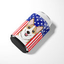 American Flag and Sable Corgi Can or Bottle Hugger BB2183CC
