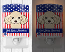 American Flag and Buff Poodle Ceramic Night Light BB2188CNL