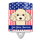 American Flag and Buff Poodle Ceramic Night Light BB2188CNL