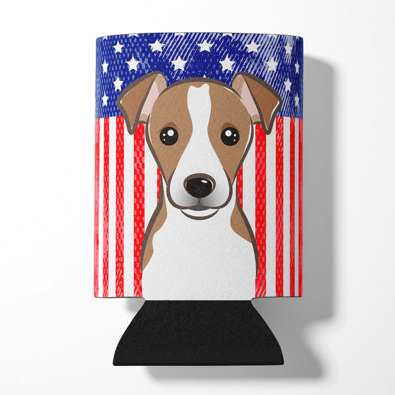 American Flag and Jack Russell Terrier Can or Bottle Hugger BB2190CC