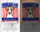 American Flag and Jack Russell Terrier Ceramic Night Light BB2190CNL