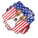 American Flag and Jack Russell Terrier Foam Coaster