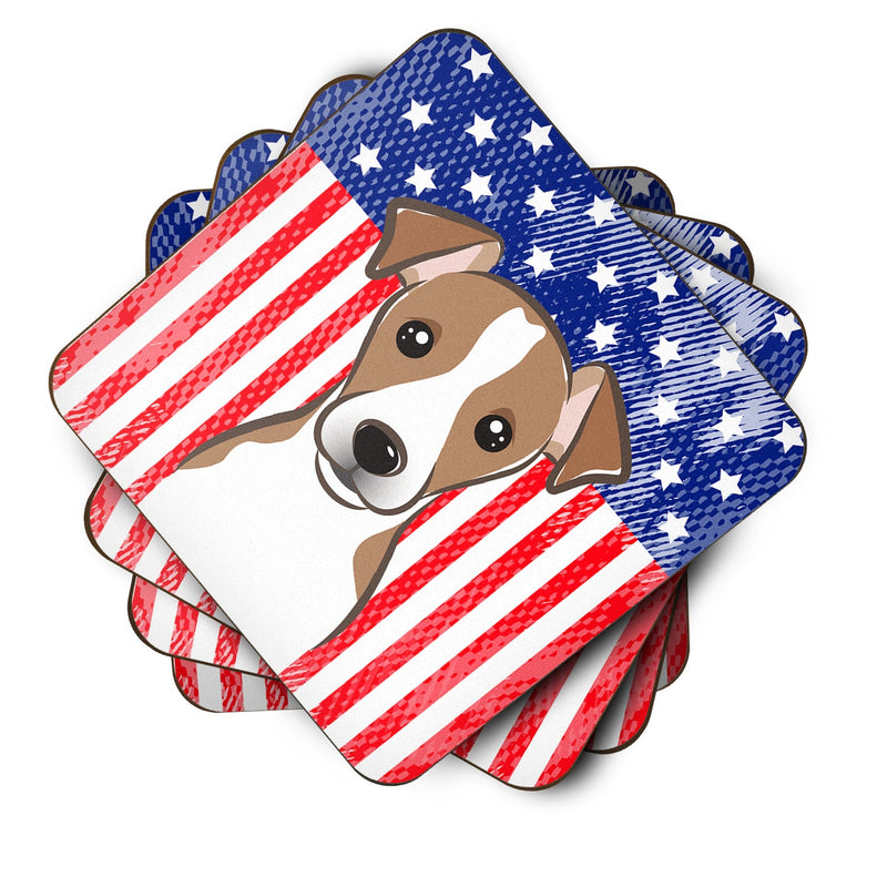 American Flag and Jack Russell Terrier Foam Coaster