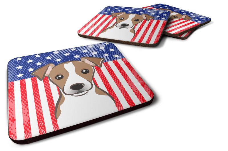 American Flag and Jack Russell Terrier Foam Coaster