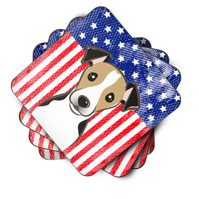 American Flag and Jack Russell Terrier Foam Coaster