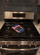 American Flag and Black Pug Oven Mitt BB2193OVMT