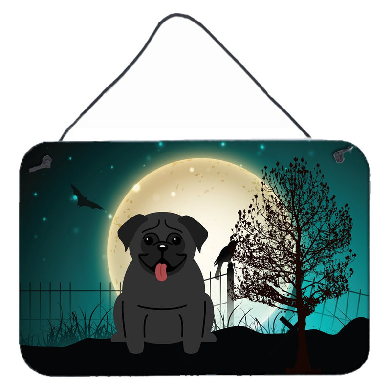 Halloween Scary Pug Black Wall or Door Hanging Prints BB2196DS812