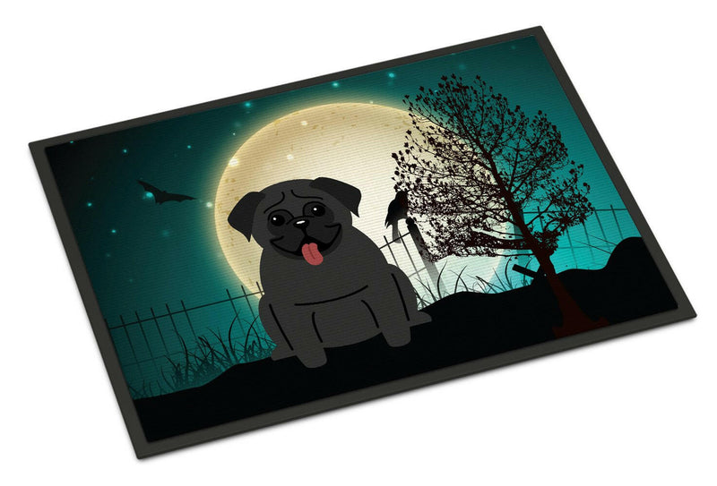 Halloween Scary Pug Black Indoor or Outdoor Mat 24x36 BB2196JMAT