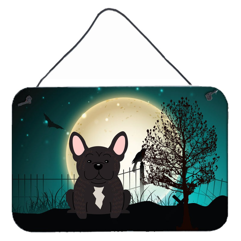 Halloween Scary French Bulldog Brindle Wall or Door Hanging Prints BB2199DS812