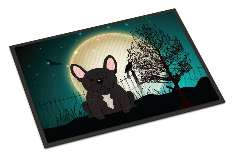 Halloween Scary French Bulldog Brindle Indoor or Outdoor Mat 24x36 BB2199JMAT