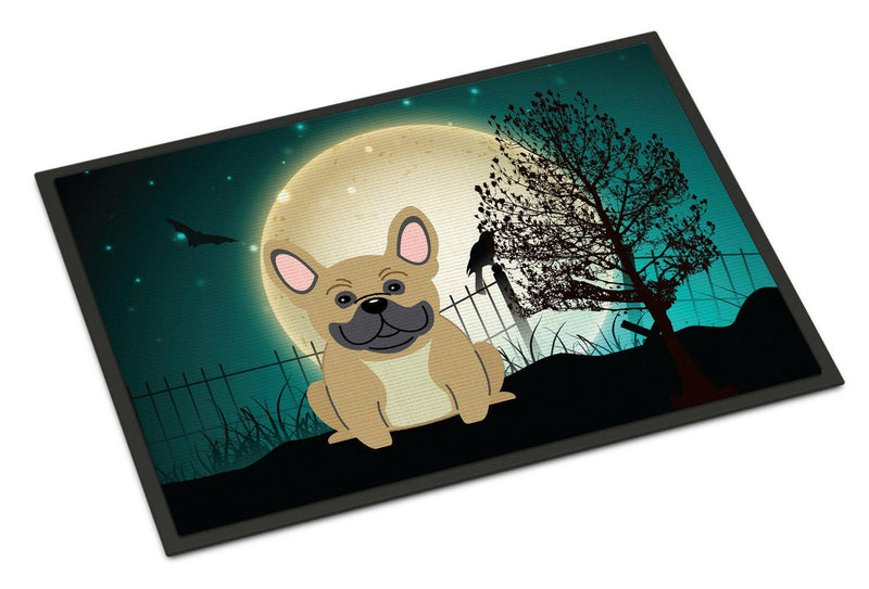 Halloween Scary French Bulldog Cream Indoor or Outdoor Mat 18x27 BB2200MAT