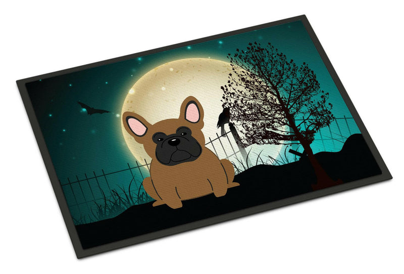 Halloween Scary French Bulldog Brown Indoor or Outdoor Mat 24x36 BB2203JMAT