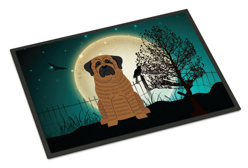 Halloween Scary Mastiff Brindle Indoor or Outdoor Mat 24x36 BB2205JMAT