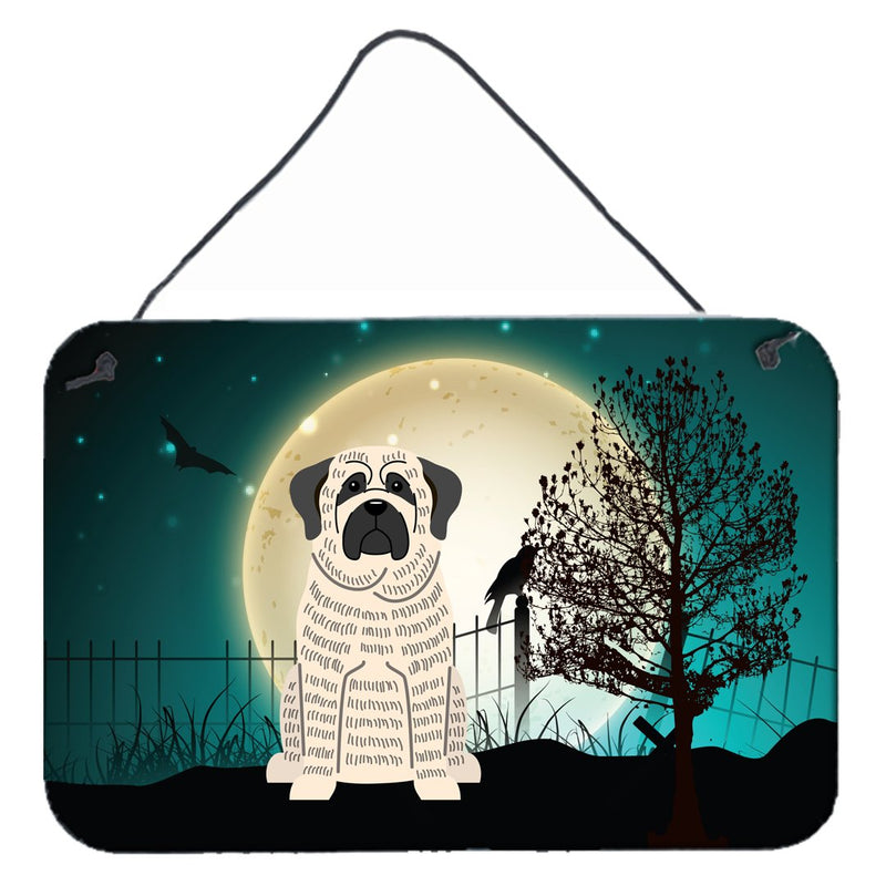 Halloween Scary Mastiff Brindle White Wall or Door Hanging Prints BB2206DS812