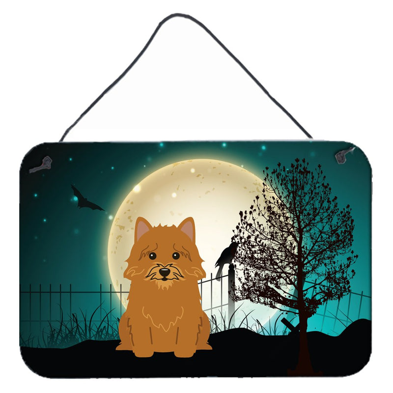 Halloween Scary Norwich Terrier Wall or Door Hanging Prints BB2210DS812