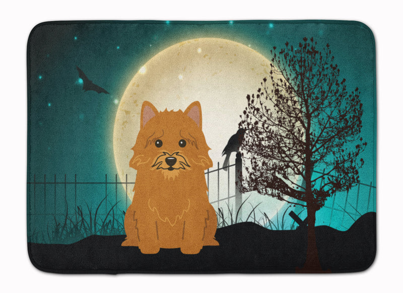 Halloween Scary Norwich Terrier Machine Washable Memory Foam Mat BB2210RUG