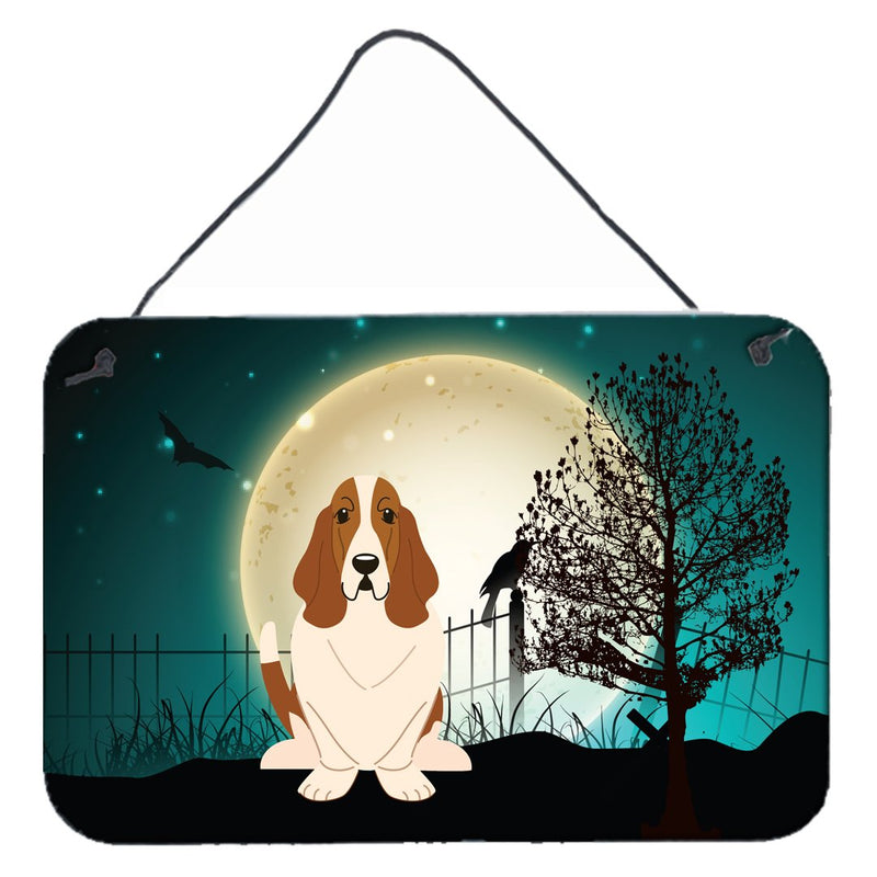 Halloween Scary Basset Hound Wall or Door Hanging Prints BB2211DS812