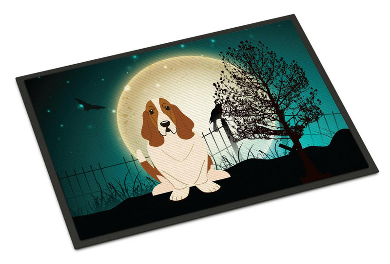 Halloween Scary Basset Hound Indoor or Outdoor Mat 24x36 BB2211JMAT