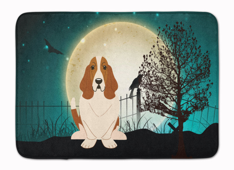 Halloween Scary Basset Hound Machine Washable Memory Foam Mat BB2211RUG