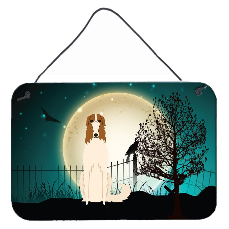 Halloween Scary Borzoi Wall or Door Hanging Prints BB2213DS812