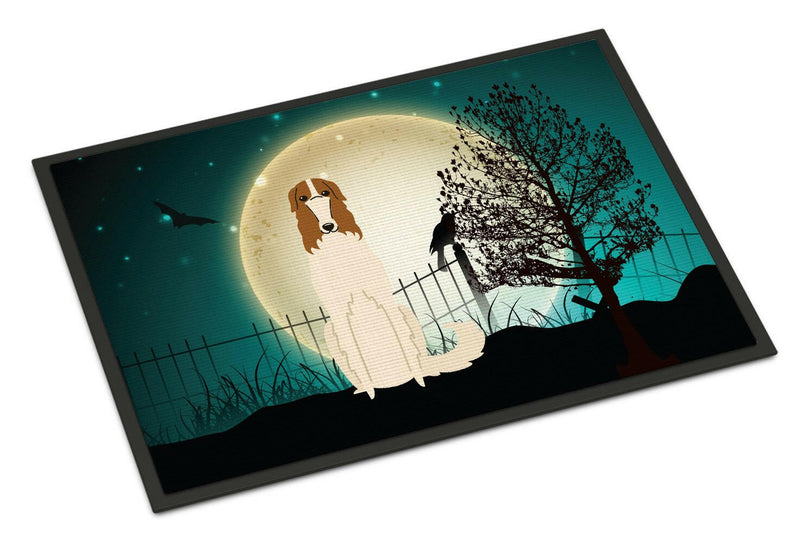 Halloween Scary Borzoi Indoor or Outdoor Mat 24x36 BB2213JMAT