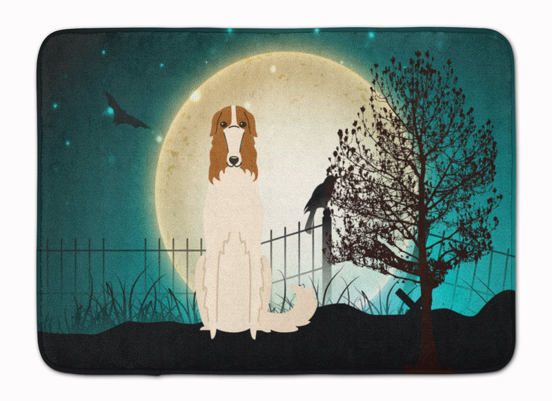 Halloween Scary Borzoi Machine Washable Memory Foam Mat BB2213RUG