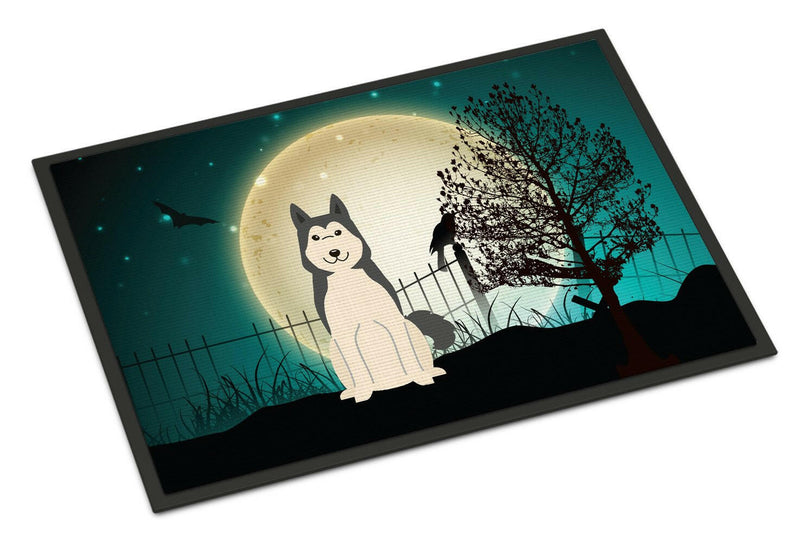 Halloween Scary West Siberian Laika Spitz Indoor or Outdoor Mat 24x36 BB2215JMAT