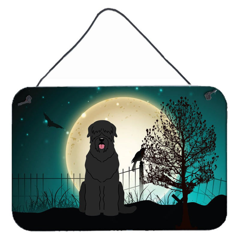 Halloween Scary Black Russian Terrier Wall or Door Hanging Prints BB2216DS812