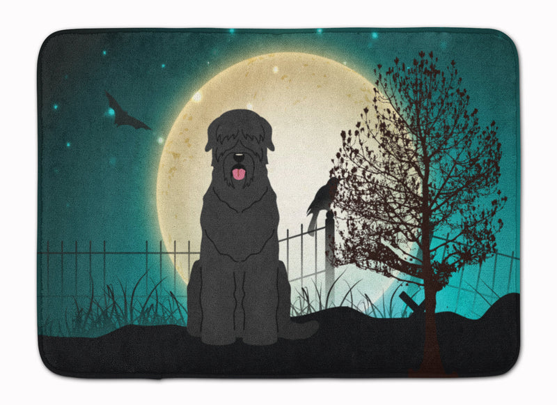 Halloween Scary Black Russian Terrier Machine Washable Memory Foam Mat BB2216RUG