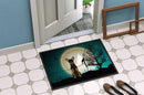 Halloween Scary Manchester Terrier Doormat Indoor Outdoor 24H X 36W Front Door Mat Rugs for Entryway, Non Slip Washable Low Pile,