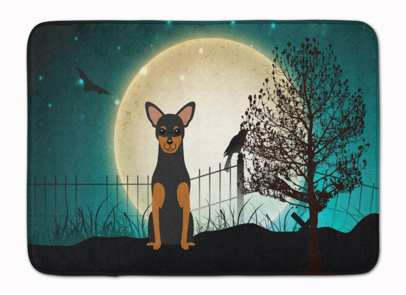 Halloween Scary Manchester Terrier Machine Washable Memory Foam Mat BB2218RUG