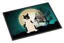 Halloween Scary Russo-European Laika Spitz Doormat Indoor Outdoor 24H X 36W Front Door Mat Rugs for Entryway, Non Slip Washable Low Pile,
