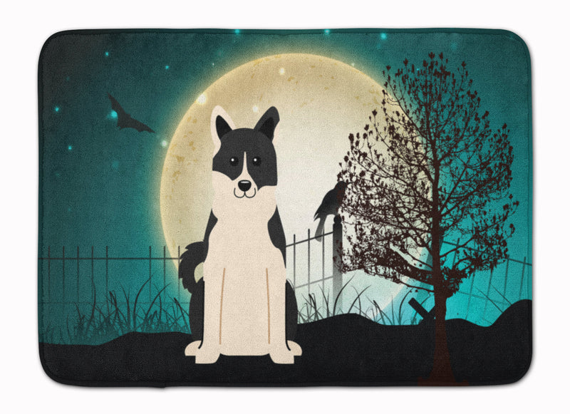 Halloween Scary Russo-European Laika Spitz Machine Washable Memory Foam Mat BB2219RUG