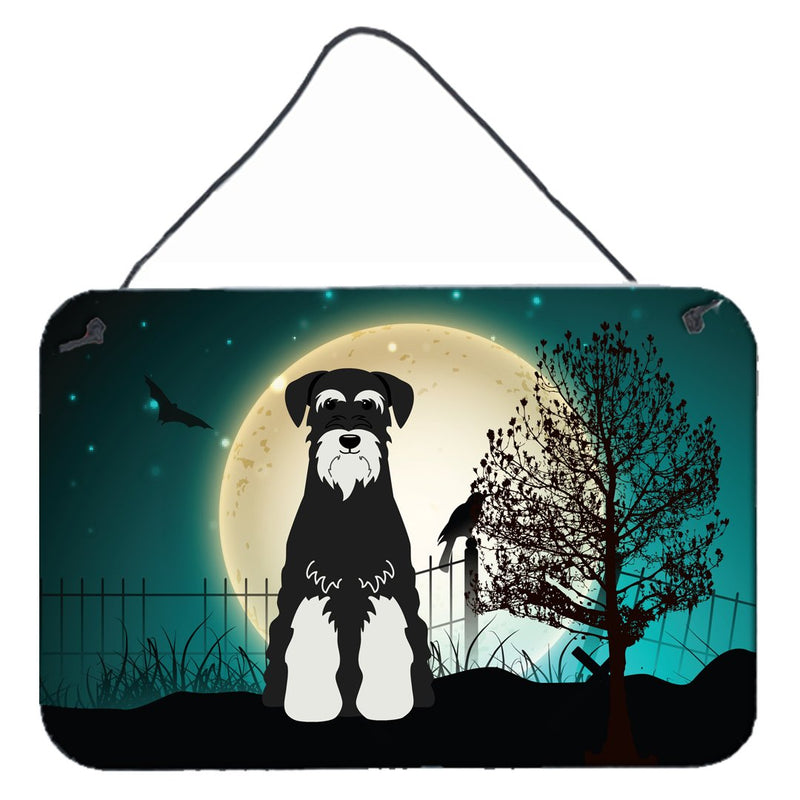 Halloween Scary Standard Schnauzer Salt and Pepper Wall or Door Hanging Prints BB2223DS812