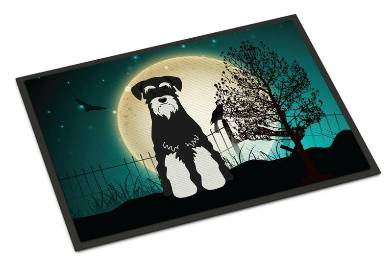 Halloween Scary Standard Schnauzer Salt and Pepper Indoor or Outdoor Mat 24x36 BB2223JMAT