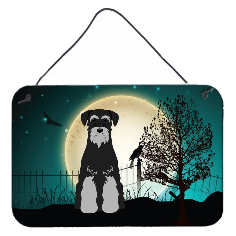 Halloween Scary Standard Schnauzer Black Grey Wall or Door Hanging Prints BB2224DS812