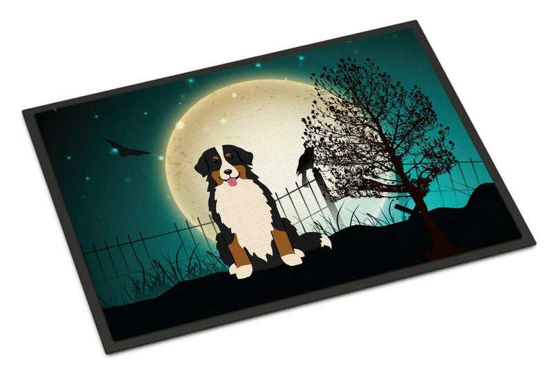 Halloween Scary Bernese Mountain Dog Indoor or Outdoor Mat 18x27 BB2226MAT