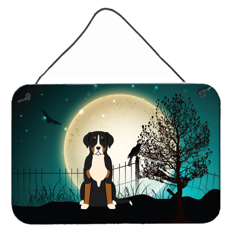 Halloween Scary Greater Swiss Mountain Dog Wall or Door Hanging Prints BB2227DS812