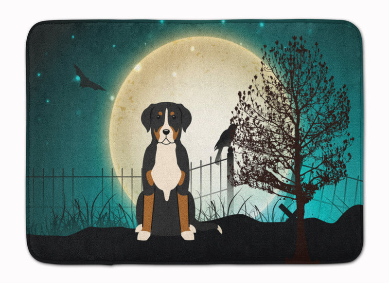 Halloween Scary Greater Swiss Mountain Dog Machine Washable Memory Foam Mat BB2227RUG