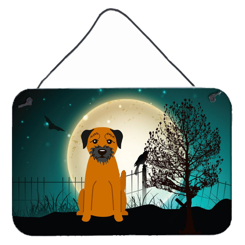 Halloween Scary Border Terrier Wall or Door Hanging Prints BB2229DS812