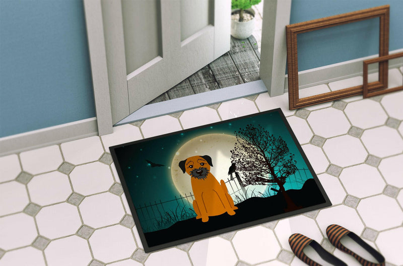 Halloween Scary Border Terrier Indoor or Outdoor Mat 24x36 BB2229JMAT