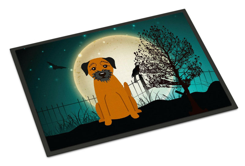 Halloween Scary Border Terrier Indoor or Outdoor Mat 24x36 BB2229JMAT