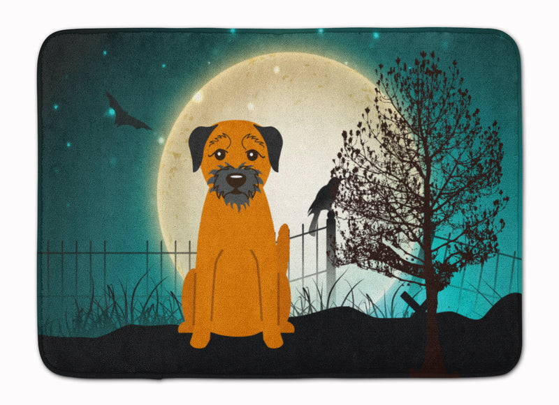 Halloween Scary Border Terrier Machine Washable Memory Foam Mat BB2229RUG