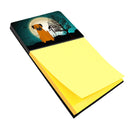 Halloween Scary Border Terrier Watercolor Sticky Note Holder Refillable Dispenser Desk Accessory 3x3 Pad Gift