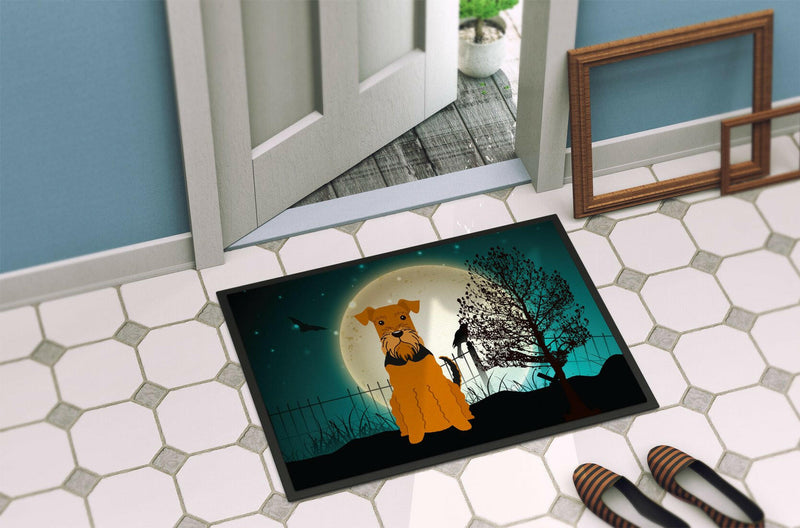 Halloween Scary Airedale Indoor or Outdoor Mat 24x36 BB2231JMAT